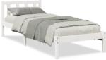 vidaXL fehér tömör fenyő extra hosszú ágykeret matrac nélkül 90x210 cm (852431) (852431)