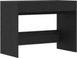 vidaXL fekete tölgyszínű szerelt fa íróasztal 101x50x76, 5 cm (862080) (862080)