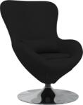 vidaXL Tojás Szék Fekete Szövet (42002738) (42002738)