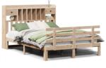 vidaXL tömör fenyőfa könyvespolcos ágy matrac nélkül 140 x 200 cm (3322796) (3322796)