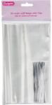 Culpitt Cellofán tasakok ezüst szalaggal, 12 × 20 cm, 50 db - Culpitt (15305)