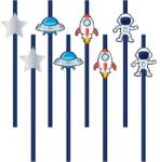 Party Pal Szívószálak az űrben, 6 darab, 19, 5 cm - Party Pal (129869)