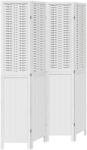 vidaXL 4 paneles fehér tömör császárfa térelválasztó (358723) (358723)