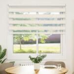 vidaXL zebrafüggönnyel márványbézs szövetszélesség 135, 9 cm poliészter (4014633) (4014633)