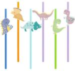 Party Pal Dínó szívószálak 6 darab 20 cm - Party Pal (511845)
