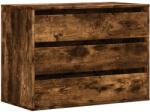 vidaXL füstös tölgy színű szerelt fa fiókos sarokszekrény 80x41x58 cm (852856) (852856)