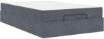 vidaXL Ágykeret tárolóval Sötétszürke 120 x 190 cm Bársony (3399547) (3399547)