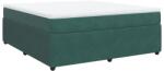 vidaXL sötétzöld bársony rugós ágy matraccal 180x200 cm (3285659) (3285659)