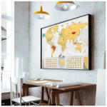  Kaparós világtérkép - Blanc kiadás arany XL - gold, angol nyelvű 90x60 cm