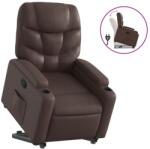 vidaXL barna műbőr felállást segítő dönthető fotel (3204660) (3204660)