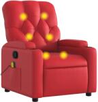 vidaXL piros műbőr dönthető masszázsfotel (372515) (372515)
