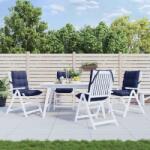 vidaXL 4 db tengerészkék oxford szövet alacsony háttámlájú székpárna (377738 VidaXL) (377738 VidaXL)