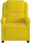 vidaXL sárga bársony dönthető elektromos masszázsfotel (3204296) (3204296)