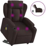 vidaXL sötétbarna szövet dönthető elektromos álló masszázsfotel (3204523) (3204523)