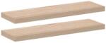 vidaXL 2 db szerelt fa függőpolc 80 x 23, 5 x 4 cm (4010692) (4010692)