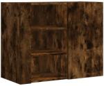 vidaXL füstös tölgy színű szerelt fa faliszekrény 75 x 35 x 60 cm (848427) (848427)