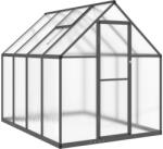 vidaXL antracitszürke alumínium melegház alapvázzal 224 x 169 x 195 cm (4005836) (4005836)