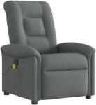 vidaXL sötétszürke szövet dönthető masszázsfotel (4015627) (4015627)