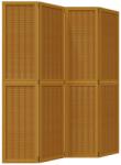 vidaXL 4 paneles barna tömör császárfa térelválasztó (358818) (358818)