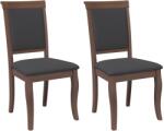 vidaXL 2 db barna tömörfa gumiból készült étkezőszékek párnákkal (4102487) (4102487)