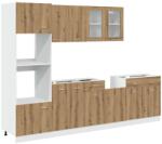 vidaXL 7 darabos konyhaszekrény készlet Kézműves tölgy műszaki fa (3328572) (3328572)