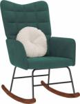 vidaXL sötétzöld bársony hintaszék (4016834) (4016834)