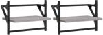 vidaXL 2 db szürke sonoma színű falipolc rúddal 40 x 25 x 30 cm (836241) (836241)