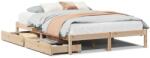 vidaXL tömör fenyőfa ágy matrac nélkül 120 x 190 cm (3301424) (3301424)