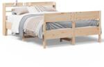vidaXL tömör fenyőfa ágy matrac nélkül 135 x 190 cm (3306942) (3306942)