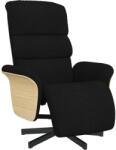 vidaXL fekete szövet dönthető fotel lábtartóval (356603) (356603)