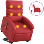 vidaXL elektromos bordó műbőr felállást segítő dönthető masszázsfotel (3204066) (3204066)