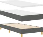 vidaXL Boxspring Ágy Matracokkal Szürke, 100x200 cm, Szövet (3340200) (3340200)