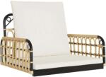 vidaXL polirattan és acél hintaszék párnákkal 63 x 58 x 39 cm (4009297) (4009297)
