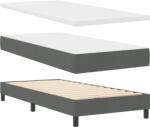 vidaXL Boxspring Ágy Matrac nélkül Sötétszürke 100x200 cm Szövet (3340011) (3340011)
