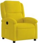 vidaXL sárga bársony dönthető fotel (371804) (371804)