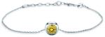 SAVICKI Brățară Celebrity din aur alb 585 cu diamant galben de laborator 0.5 ct 18+3 cm