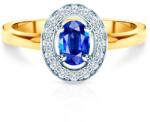 SAVICKI Inel de logodnă Savicki: aur bicolor, safir albastru - savicki - 7 295,00 RON