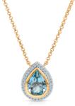 SAVICKI Colier aur 585 topaz albastru 0.06 ct 42 cm - savicki - 6 938,00 RON