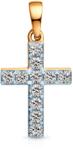 SAVICKI Pandantiv cruce SAVICKI: aur bicolor, diamante - savicki - 2 489,00 RON