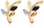 SAVICKI Cercei Savicki: aur bicolor, diamante negre, diamante