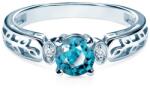 SAVICKI Inel de logodnă Savicki: aur alb, topaz, diamante - savicki - 4 314,00 RON