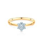 SAVICKI Inel de logodnă SAVICKI: aur bicolor, diamante - savicki - 7 206,00 RON
