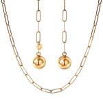 SAVICKI Colier din argint placat cu aur 99 cm