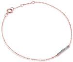 SAVICKI Brățară Celebrity din aur roz 585 cu diamant alb 0.03 ct 18 cm
