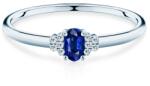 SAVICKI Inel de logodnă SAVICKI: aur bicolor, safir albastru, diamante - savicki - 4 098,00 RON