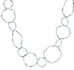 SAVICKI Colier cercuri argint 96, 5 cm