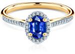 SAVICKI Inel de logodnă SAVICKI: aur bicolor, safir albastru, diamante - savicki - 9 866,00 RON