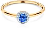 SAVICKI Inel de logodnă SAVICKI: aur, safir albastru, diamante - savicki - 3 625,00 RON