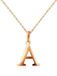 SAVICKI Colier litera A din aur 585 cu diamant 0.04ct 45 cm