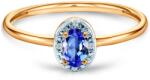SAVICKI Inel de logodnă SAVICKI: aur bicolor, safir albastru, diamante - savicki - 3 070,00 RON